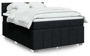 Box spring postel s matrací černá 140 x 190 cm textil 3289358