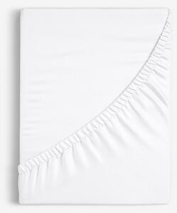 Goldea bavlněné napínací prostěradlo - bílé 90 x 200 cm