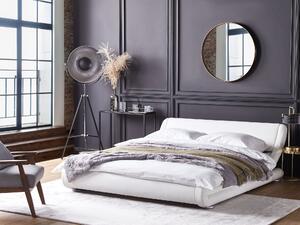 Bílá kožená postel 180x200 cm AVIGNON