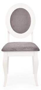 Dřevěná židle Barock, bílá / šedá