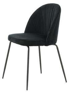 Jídelní židle Wrinkles, 2ks, černá, S49xD50xV79,5
