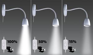 Solight LED nástěnná lampička stmívatelná, bílá WO54-W