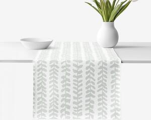 Goldea běhoun na stůl 100% bavlněné plátno - skandinávské lístky 20x120 cm