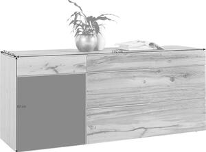 ŠIROKÁ KOMODA, starodřevo, dub, antracitová, barvy dubu, 192/82/51,6 cm Voglauer - Široké komody