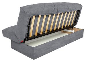Rozkládací pohovka pro každodenní spaní s úložným prostorem na lůžkoviny a se snímatelným potahem Fina