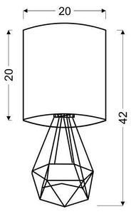 CLX Stolní designová lampička GIACINTO, bílá 41-62925
