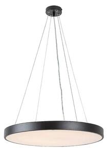 Rabalux 71041 TESIA - LED závěsné svítidlo v černé barvě s dálkovým ovladačem, Ø 60cm, 60W, 3000 - 6000K (Závěsné stmívatelné černé kulaté svítidlo, dálkový ovladač)