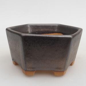 E-bonsai Keramická bonsai miska 9,5 x 9 x 4,5 cm kovová