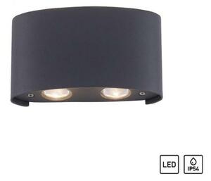PAUL NEUHAUS LED nástěnná lampa, 4 bodové, antracit, venkovní i vnitřní, dekorativní 3000K
