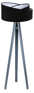 BPS koncept Stojací lampa Galaxy, v.146cm, černo-bílé stínidlo, 1xE27, ø 50 cm Barva podstavy: Šedá