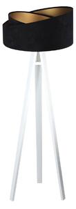 BPS koncept Stojací lampa Galaxy, v.146cm, černo-zlaté stínidlo, 1xE27, ø 50 cm Barva podstavy: Bílá