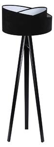 BPS koncept Stojací lampa Galaxy, v.146cm, černo-bílé stínidlo, 1xE27, ø 50 cm Barva podstavy: Černá