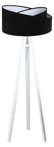 BPS koncept Stojací lampa Galaxy, v.146cm, černo-bílé stínidlo, 1xE27, ø 50 cm Barva podstavy: Bílá