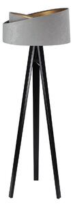 BPS koncept Stojací lampa Galaxy, v.146cm, šedo-zlaté stínidlo, 1xE27, ø 50 cm Barva podstavy: Černá