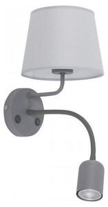 TK-LIGHTING Nástěnná LED lampa s vypínačem GRAY, šedé 2536