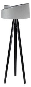 BPS koncept Stojací lampa Galaxy, v.146cm, šedo-stříbrné stínidlo, 1xE27, ø 50 cm Barva podstavy: Černá