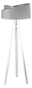 BPS koncept Stojací lampa Galaxy, v.146cm, šedo-stříbrné stínidlo, 1xE27, ø 50 cm Barva podstavy: Bílá