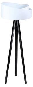 BPS koncept Stojací lampa Galaxy, v.146cm, bílo-bílé stínidlo, 1xE27, ø 50 cm Barva podstavy: Černá