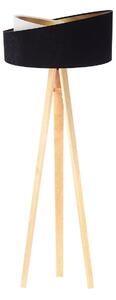 BPS koncept Stojací lampa Galaxy, v.146cm, černo-zlaté stínidlo, 1xE27, ø 50 cm Barva podstavy: Hnědá