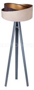 BPS koncept Stojací lampa Galaxy, v.146cm, béžovo-zlaté stínidlo, 1xE27, ø 50 cm Barva podstavy: Šedá