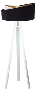 BPS koncept Stojací lampa Galaxy, v.146cm, černo-zlaté stínidlo, 1xE27, ø 50 cm Barva podstavy: Bílá