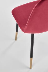 Kovová židle K379, červená / zlatá