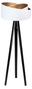 BPS koncept Stojací lampa Galaxy, v.146cm, bílo-zlaté stínidlo, 1xE27, ø 50 cm Barva podstavy: Černá