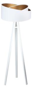 BPS koncept Stojací lampa Galaxy, v.146cm, bílo-zlaté stínidlo, 1xE27, ø 50 cm Barva podstavy: Bílá