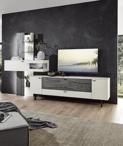 OBÝVACÍ STĚNA, šedá, bílá, barvy dubu Dieter Knoll - Kompletní obývací stěny