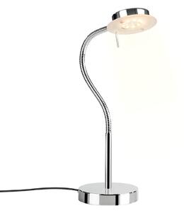 ITALUX Flexibilní stolní LED lampa do kanceláře SERGIO, 4,5W, teplá bílá, chromovaná 14131008L