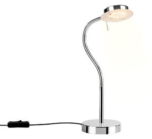ITALUX Flexibilní stolní LED lampa do kanceláře SERGIO, 4,5W, teplá bílá, chromovaná 14131008L