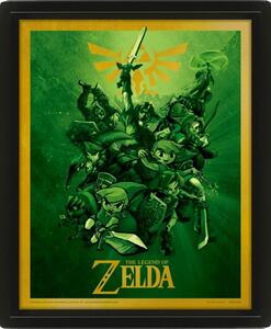 Zarámovaný 3D obraz Legend of Zelda