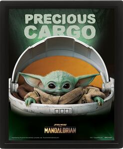 Zarámovaný 3D obraz Star Wars - Mandalorian - Precious Cargo