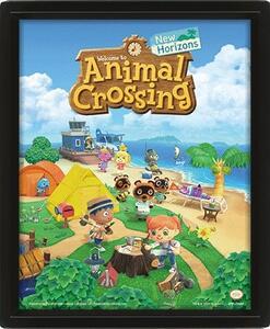 Zarámovaný 3D Obraz Animal Crossing