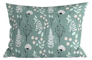 Dekorační povlak na polštář WILD FLOWERS 50x70 cm, mentolový