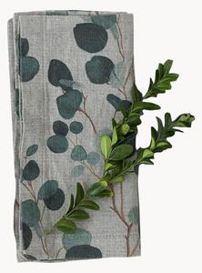 Sada ručně vyrobených lněných ubrousků Eucalyptus, 2 díly
