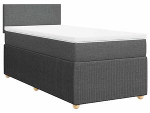 Box spring postel s matrací tmavě šedá 80 x 200 cm textil 3287277