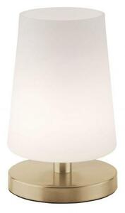PAUL NEUHAUS LED stolní lampa v matné mosazi s decentním podlouhlým stínítkem na lampu 3000K PN 4146-60