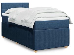 Box spring postel s matrací modrá 80x200 cm textil 3287289