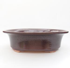 E-bonsai Keramická bonsai miska 23 x 18 x 6,5 cm hnědá