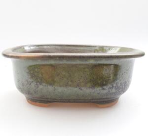 E-bonsai Keramická bonsai miska 15,5 x 12 x 6 cm zelená
