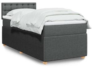 Box spring postel s matrací tmavě šedá 80 x 200 cm textil 3287298