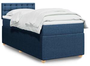 Box spring postel s matrací modrá 90x190 cm textil 3287331