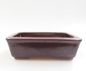 E-bonsai Keramická bonsai miska 10,5 x 8,5 x 3,5 cm hnědá
