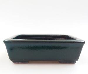 E-bonsai Keramická bonsai miska 10,5 x 8,5 x 3,5 cm zelená