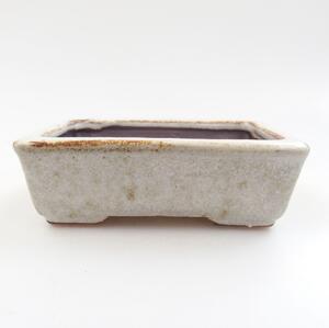 E-bonsai Keramická bonsai miska 10,5 x 8,5 x 3,5 cm bílá