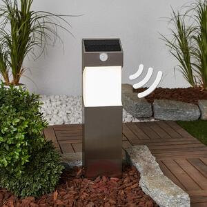 LUTEC Venkovní zahradní solární LED sloupek s čidlem SOLSTEL, 2,3W, denní bílá, IP44 6907903001