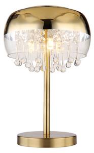 GLOBO Stolní designová lampa KALLA, 3xG9, 28W, mosazná 15838T