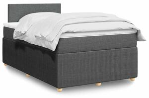 Box spring postel s matrací tmavě šedá 120x190 cm textil 3287389