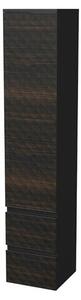 Koupelnová skříňka vysoká SAT Cube Way 32,5x163x33 cm hnědá mat CUBE3DV351DL2ZHP